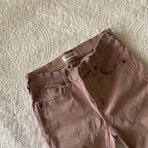 Madewell Slim Straight Pants in Mauve